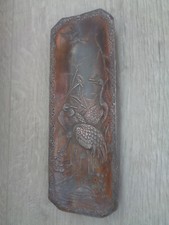 VIDE POCHE EN REGULE DECOR OISEAU HERON ROSEAUX EN RELIEF