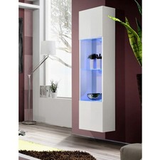 Vitrine LED Murale Design "Fly III" 170cm Blanc