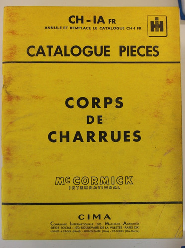 Catalogue pièces corps de - corps,
