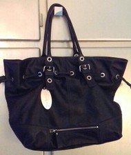 Mac Douglas sac bandoulière cuir lisse noir