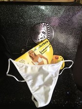 WONDERBRA L AUTHENTIQUE MAGNIFIQUE STRING TRES SEXY BLANC TAILLE 40 