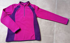Sweat pull polaire fille 10 – 12 ans CRIVIT rose et violet col montant avec zip