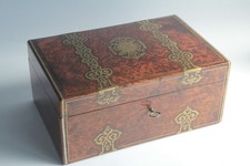 Grand coffret TAHAN marqueterie bois laiton Napoléon III (60333)