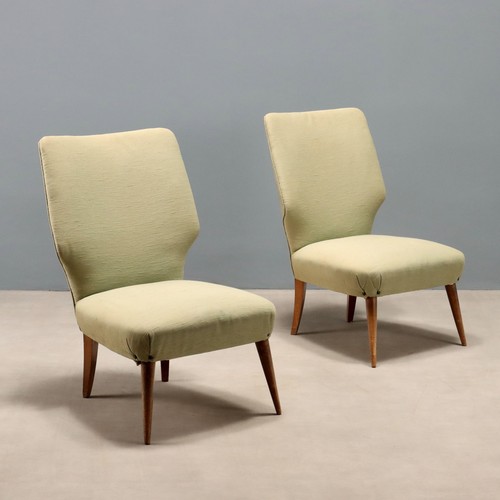 Fauteuils vintage hêtre tissu - fauteuils,