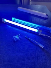 Tube Néon T4 8W + rampe et kit de branchement bleu - déco enseigne lumineuse