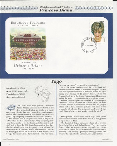 Togo princess diana memorial - togo,