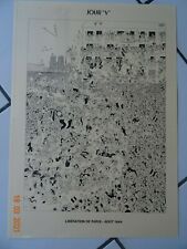 DUBOUT - dessin de foule - dessin lithographie - JOUR "  V "