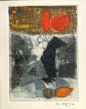 José Garcia Ortega gravure originale signée art abstrait abstraction abstract