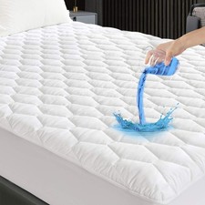 Protège Matelas 140x200 cm Matelassé, Alèse Certifié Oeko-TEX, Surmatelas Imp...