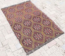 Tapis turc kilim 21''x53'' tissé à la main Konya Cicim Kilim 55x135cm Area Rug