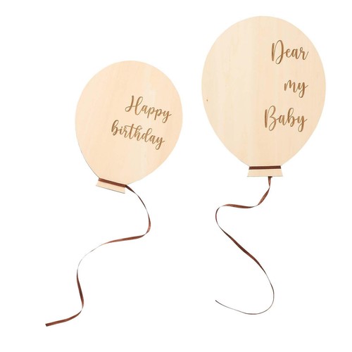 Jalon bois bébé ballon - en,