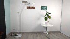 Lampadaire Relco Milano – design italien années 80, finition blanche