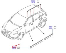 Moulure de porte avant droite