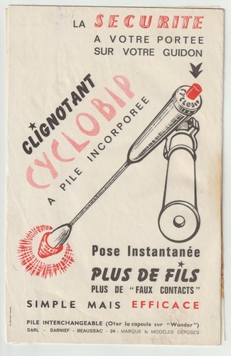 Pub clignotant cyclobip - pub, pour