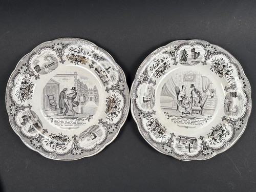 Lot assiettes parlantes - de, 2