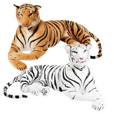 BRUBAKER Géant tigre 150 cm allongé animal en peluche - décoration très réaliste