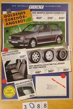 FIAT UNO PANDA CROMA ABARTH REGATA TIPO Accessoires Allemand 4 pages 198?