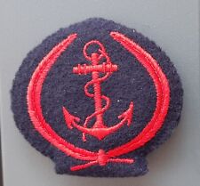 MACARON DE CASQUETTE MARINS POMPIERS BMPM vintage tissu Patch MARINE FRANCE