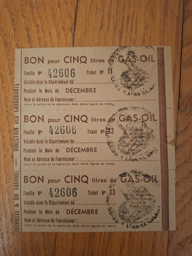 Rationnement tickets matiere - rationnement,