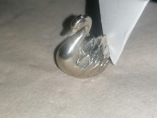 Porte-nom cygne en métal argenté – marque-place élégant pour plan de table