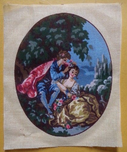 Canevas ancien médaillon - §,