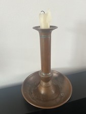 Bougeoir ancien en cuivre.