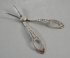 rare ancien ciseaux à raisin ciseaux à vigne argentés Angleterre vers 1880