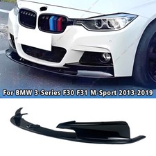 POUR BMW SERIE 3 F30 F31 PACK M SPOILER AVANT M PERFORMANCE NOIR BRILLANT