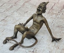 Abstrait Art Moderne Satyre Bronze Sculpture Statue Figurine Chair Fonte Statue