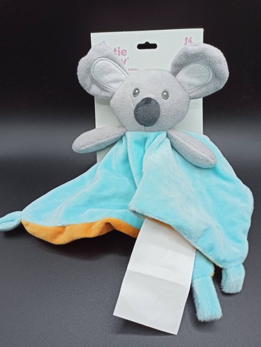 Doudou plat koala bleu - , orange