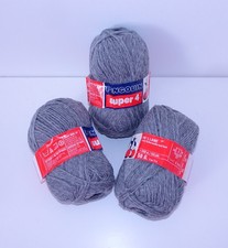 PINGOUIN Lot de 10 Pelotes Super 4 Pure Laine Coloris Gris Moyen Made in France
