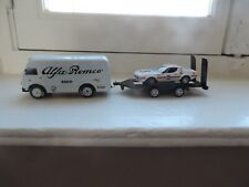   AU 1/43 FOURGON FIAT OM AVEC REMORQUE PORTE VOITURE ALFA MONTREAL RALLYE