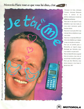 publicité Advertising  1222  1995  Motorola   Flare  mobile  " je t'aime"
