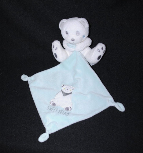 🐻Doudou ours blanc mouchoir