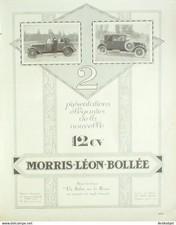 Publicite Auto Morris-Leon-Bollee 12cv 1947