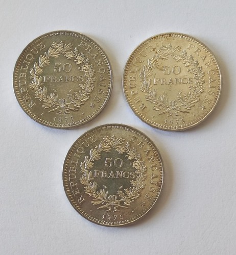 Lot monnaies francs - 50,