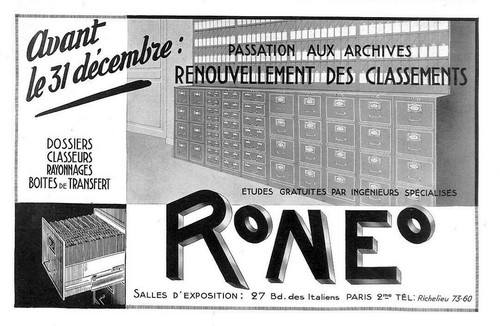 Classeurs roneo publicite - ",