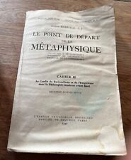 Le point de départ de la métaphysique-Cahier V-Joseph Maréchal-1942.     c18