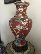 CLOISONNE VASE BRONZE EMAUX
