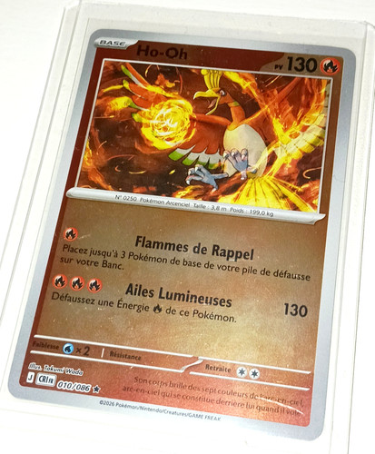 Carte pokémon rare - carte, ho-oh