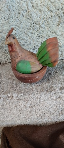 Poule bois vintage - en,