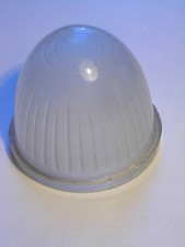 CABOCHON en PATE DE VERRE - BLANC DÉPOLI - SEIMA - type OGIVE