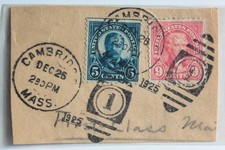 Timbres USA cachet n°1 bureau de poste américain 1925 (52276)