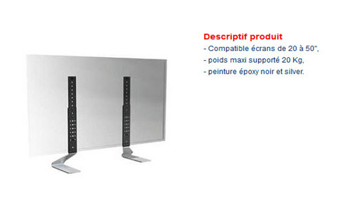 Pied universel pour pieces - tv,