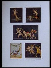 PEINTURES MURALES POMPEI - PHOTOLITHOGRAPHIE 1925 - GUSTAVE JAEGER, ENFANTS, PUTTI