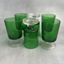 Ensemble 6 petits verres cavalier green vert Luminarc Haut. ~7.3cm B