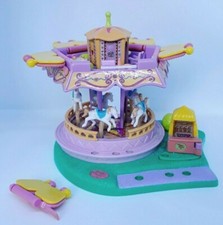 POLLY POCKET 1996 MANEGE CHEVAUX A 2 ETAGES FETE FORRAINE CARROUSEL