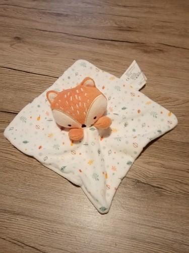 Doudou plat renard blanc - renard,