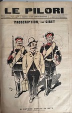 LE PILORI - ANNEE 1887 N° 51 PROSCRIPTION ANTOINE DEPUTE DE METZ DESSIN DE GIBET