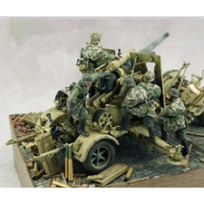 1/35 5 pièces kit maquette résine soldats allemands artillerie (sans canon)...